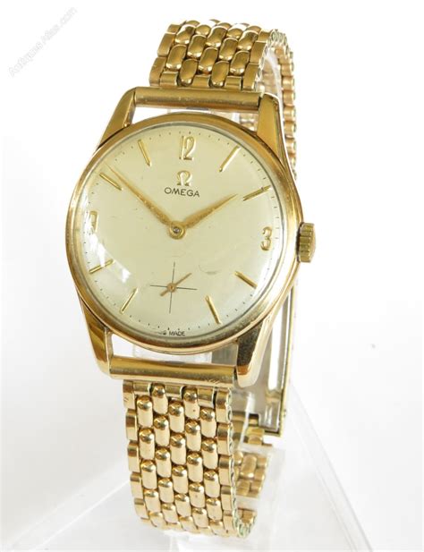 gold omega mens watch|solid gold gents omega watches.